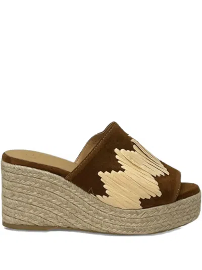 Castaã±er 70mm Platform Sandals In Brown