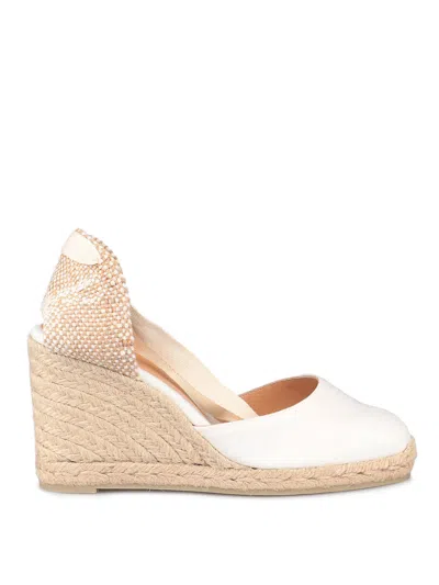 Castaã±er Carina Wedge Espadrilles In White