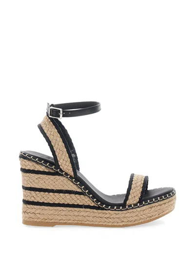 Castaã±er Ankle-strap Striped Espadrilles In Brown