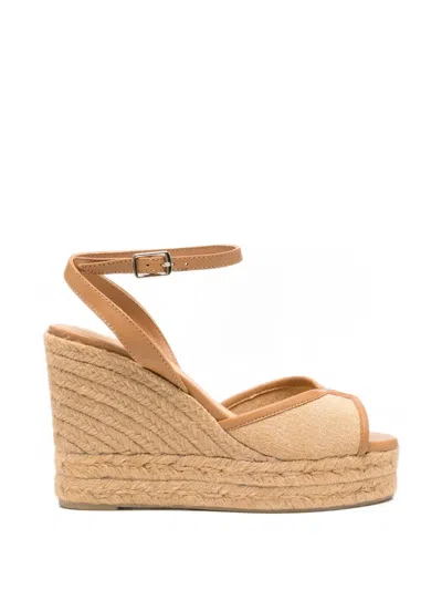 Castaã±er Ankle Strap Wedge Espadrilles In Multi