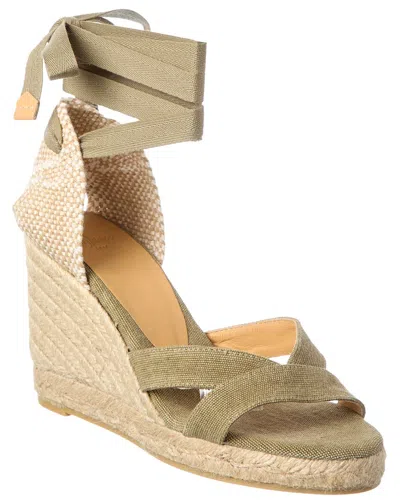 Castaã±er Bailey Canvas Wedge Sandal In Brown