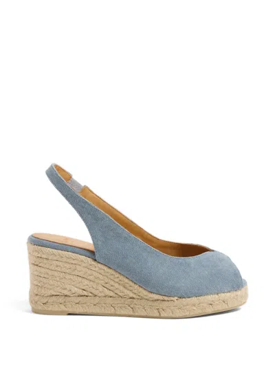 Castaã±er Barbara Peep-toe Espadrilles In Blue