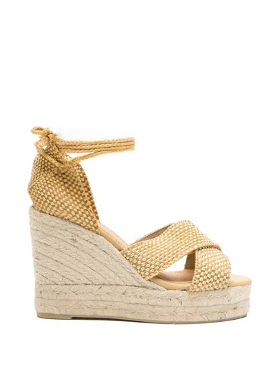 Castaã±er Becca Heeled Espadrilles In Yellow