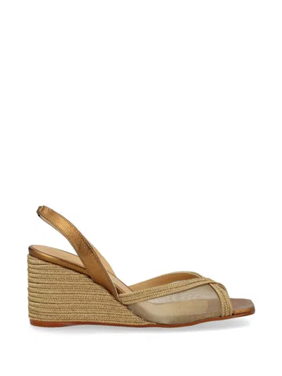 Castaã±er Espadrille Sandals Betty Wedge Metallic Mesh In Multi