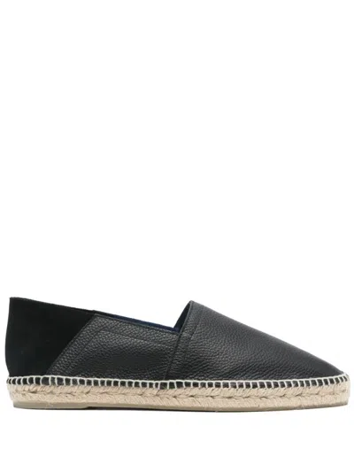 CASTAÃ±ER BLACK LEATHER ESPADRILLES
