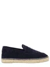 Castaã±er Java Blue Espadrillas With Contrasting Stitching And Pull-tab At The Heel In Suede Man In Blue