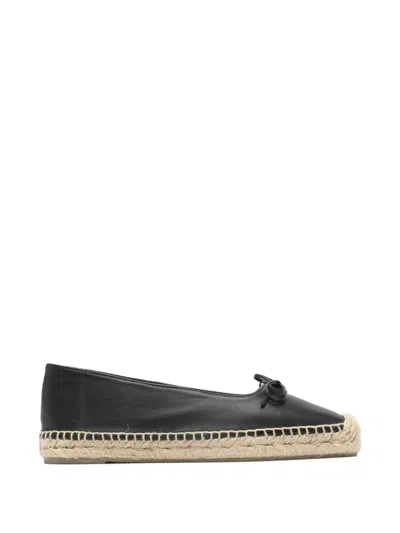 Castaã±er Bow Detail Espadrille Ballet Flats In Black