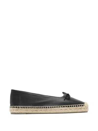 Castaã±er Bow Detail Flat Espadrilles In Black