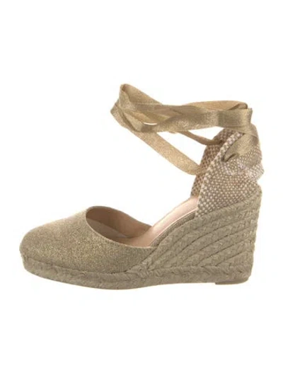 Pre-owned Castaã±er Braided Accents D'orsay Pumps