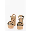 Castaã±er Agnes Platform Sandal In Natural Negro