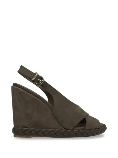 Castaã±er Braided Wedge-heel Sandals In Multi