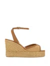 Castaã±er Brigitte Ankle Strap Wedge Espadrilles In Brown