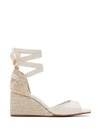 Castaã±er Brittany Wedge Espadrilles In Neutral