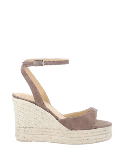 Castaã±er Brook Suede Wedge Espadrilles In Multi