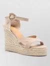 Castañer Bruna Espadrille Wedge Sandals Ankle Strap In Neutral