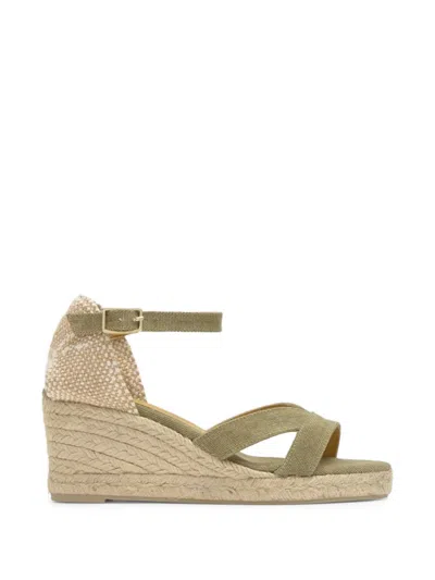 Castaã±er Bruna Wedge Espadrilles In Black