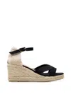 Castañer Bruna Wedge Espadrilles In Black
