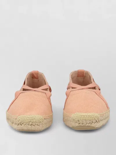 Castaã±er Canvas Bow Espadrille Flat Shoes In Pink