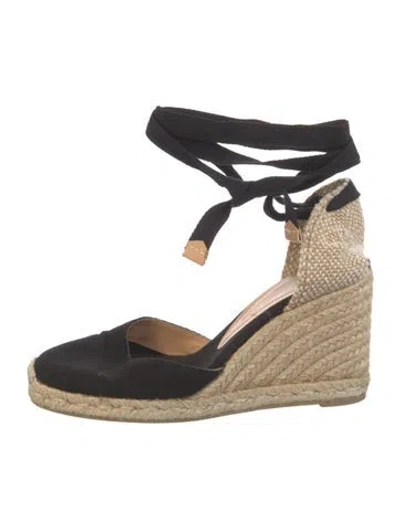 Pre-owned Castaã±er Canvas D'orsay Pumps In Black