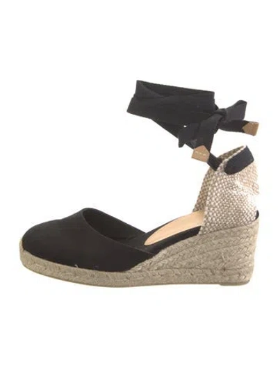 Pre-owned Castaã±er Canvas D'orsay Pumps In Black