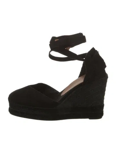 Pre-owned Castaã±er Canvas D'orsay Pumps In Black