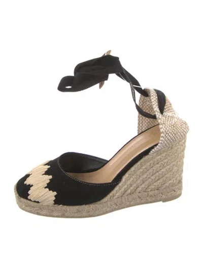 Pre-owned Castaã±er Canvas D'orsay Pumps In Black