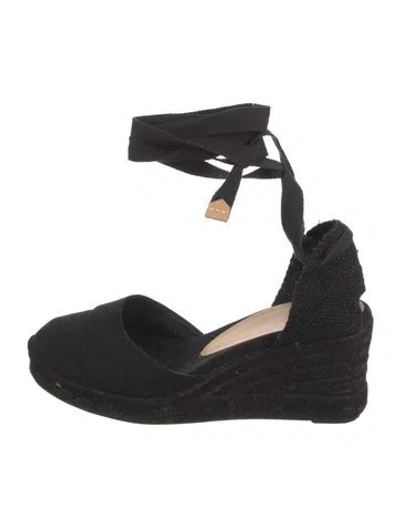 Pre-owned Castaã±er Canvas D'orsay Pumps In Black