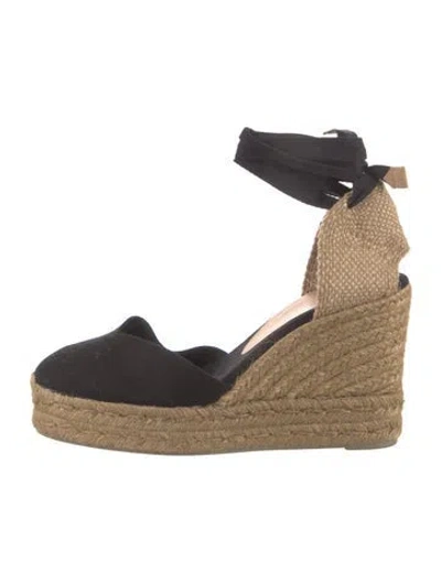 Pre-owned Castaã±er Canvas D'orsay Pumps In Black