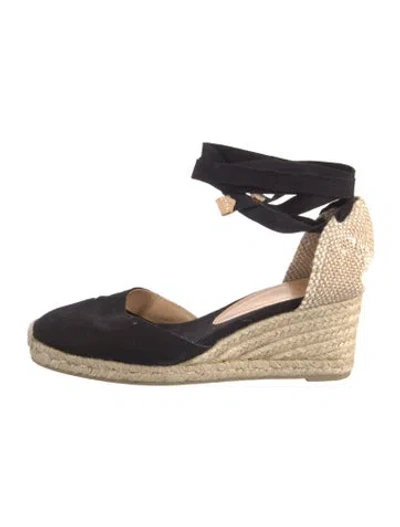 Pre-owned Castaã±er Canvas D'orsay Pumps In Black