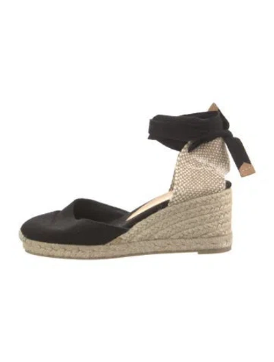 Pre-owned Castaã±er Canvas D'orsay Pumps In Black