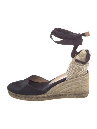 Pre-owned Castaã±er Canvas D'orsay Pumps In Black