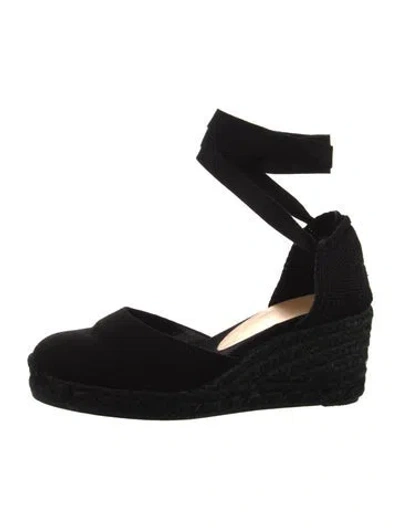 Pre-owned Castaã±er Canvas D'orsay Pumps In Black
