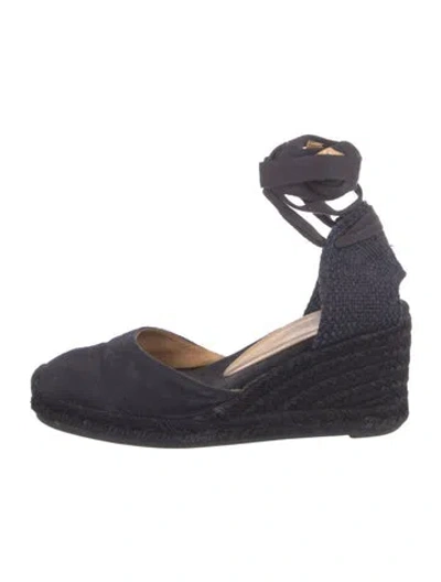 Pre-owned Castaã±er Canvas D'orsay Pumps In Blue