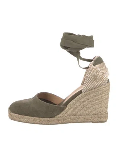 Pre-owned Castaã±er Canvas D'orsay Pumps In Gray