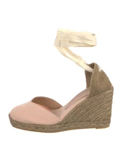 Pre-owned Castaã±er Canvas D'orsay Pumps In Pink