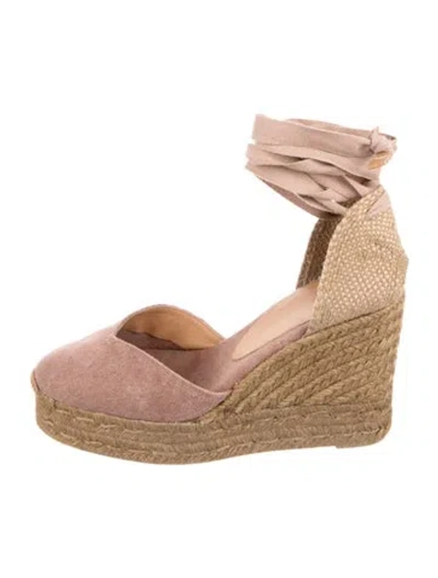 Pre-owned Castaã±er Canvas D'orsay Pumps In Pink
