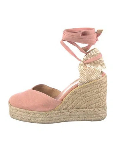 Pre-owned Castaã±er Canvas D'orsay Pumps In Pink