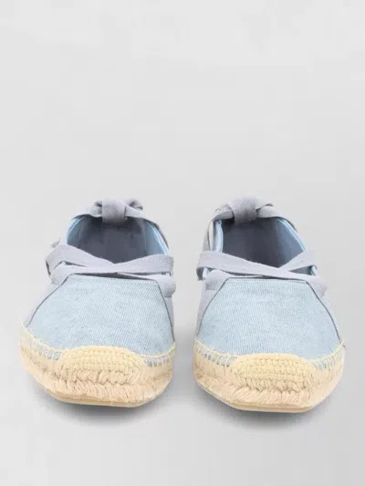Castaã±er Canvas Espadrille Shoes Round Toe Design In Blue