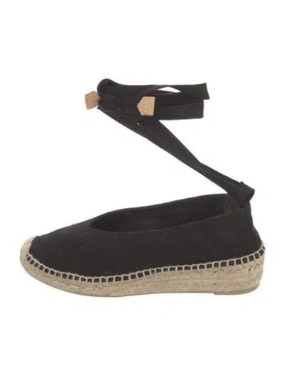 Pre-owned Castaã±er Canvas Espadrilles In Black