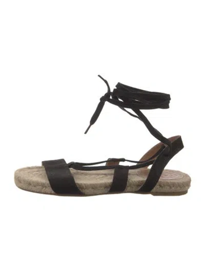 Pre-owned Castaã±er Canvas Espadrilles In Black