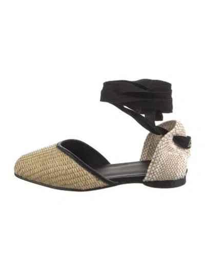 Pre-owned Castaã±er Canvas Espadrilles In Black