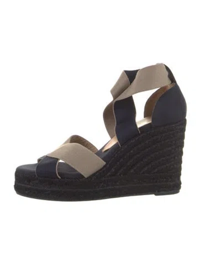 Pre-owned Castaã±er Canvas Espadrilles In Black