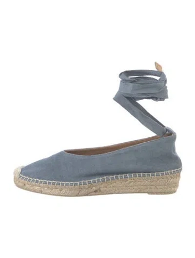 Pre-owned Castaã±er Canvas Espadrilles In Blue