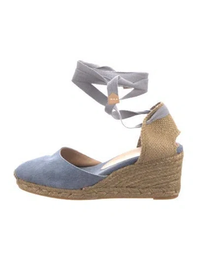 Pre-owned Castaã±er Canvas Espadrilles In Blue