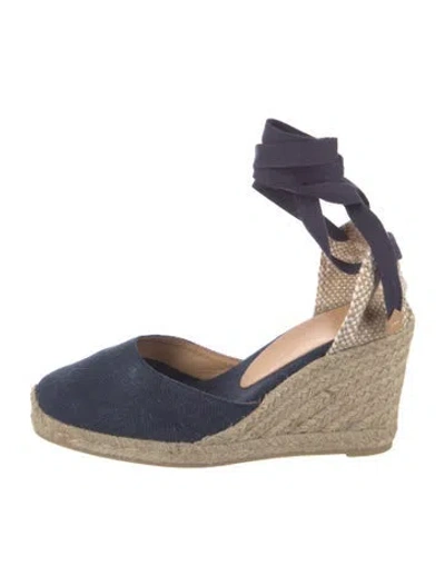 Pre-owned Castaã±er Canvas Espadrilles In Blue
