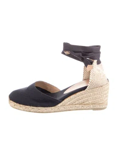 Pre-owned Castaã±er Canvas Espadrilles In Blue