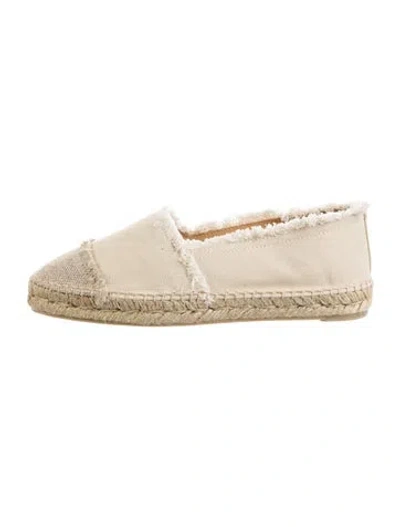 Pre-owned Castaã±er Canvas Espadrilles In Neutral