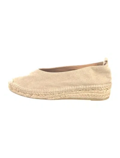 Pre-owned Castaã±er Canvas Espadrilles In Neutrals