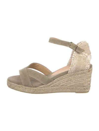 Pre-owned Castaã±er Canvas Espadrilles In Neutrals