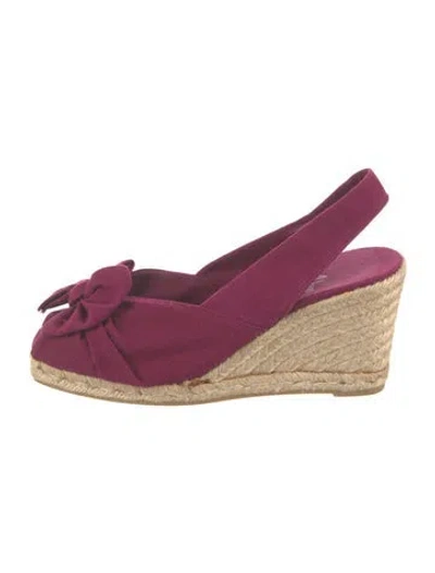 Pre-owned Castaã±er Canvas Espadrilles In Purple